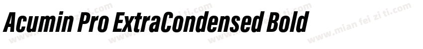 Acumin Pro ExtraCondensed Bold字体转换